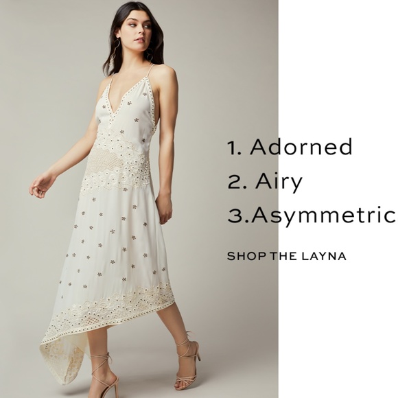 Nwt Ramy Brook Layna Beaded Floral Midi 